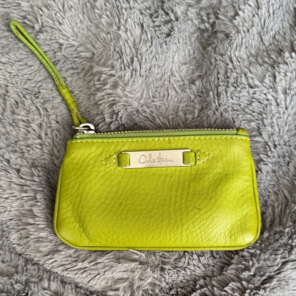 Cole Haan Lime Green Leather Wristlet
